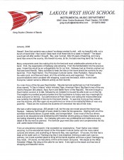 Lakota West Testimonial Letter